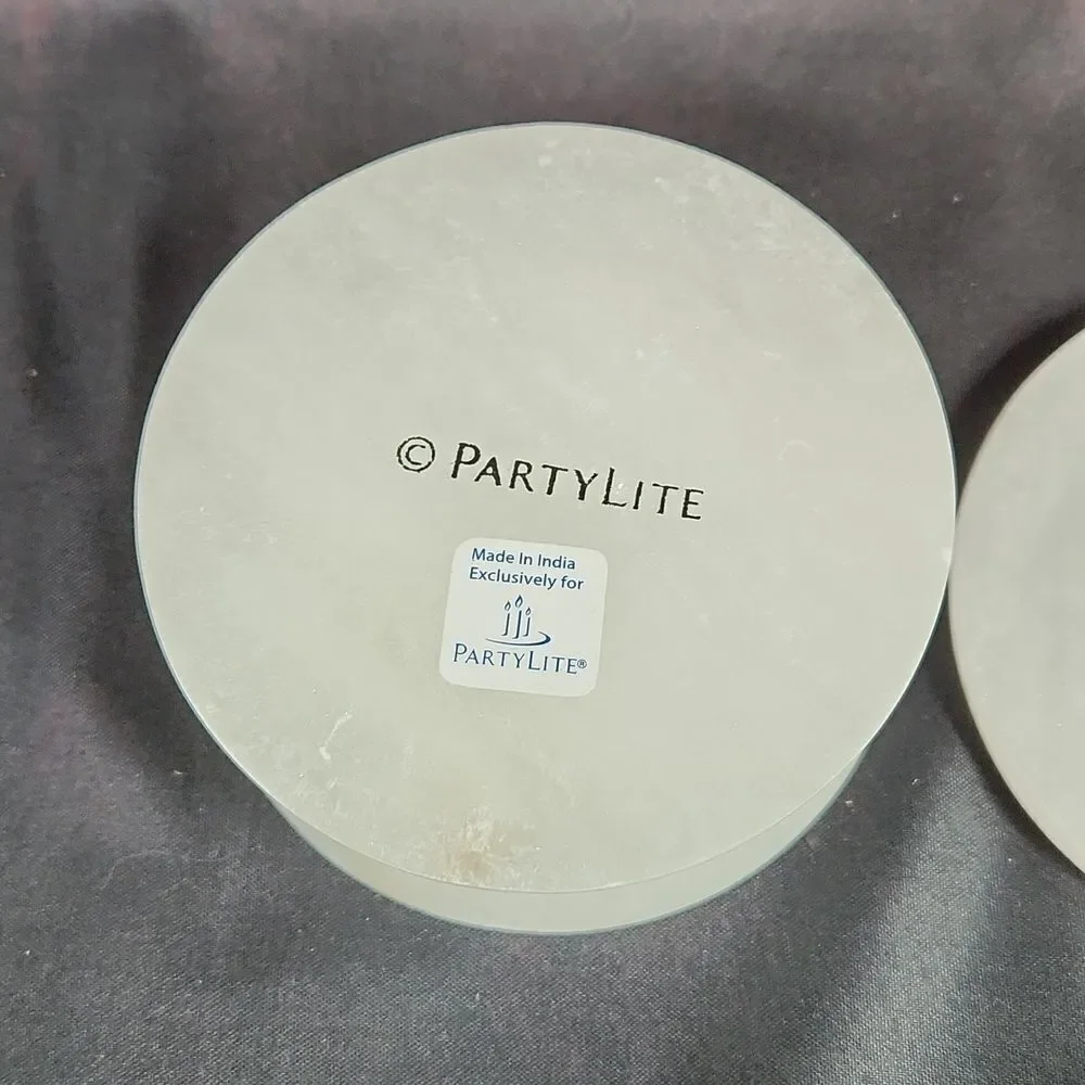🔸️🔺️NIB Partylite Alabaster Tealight & Escential Jar Holder & Treasure Box - Picture 7 of 7
